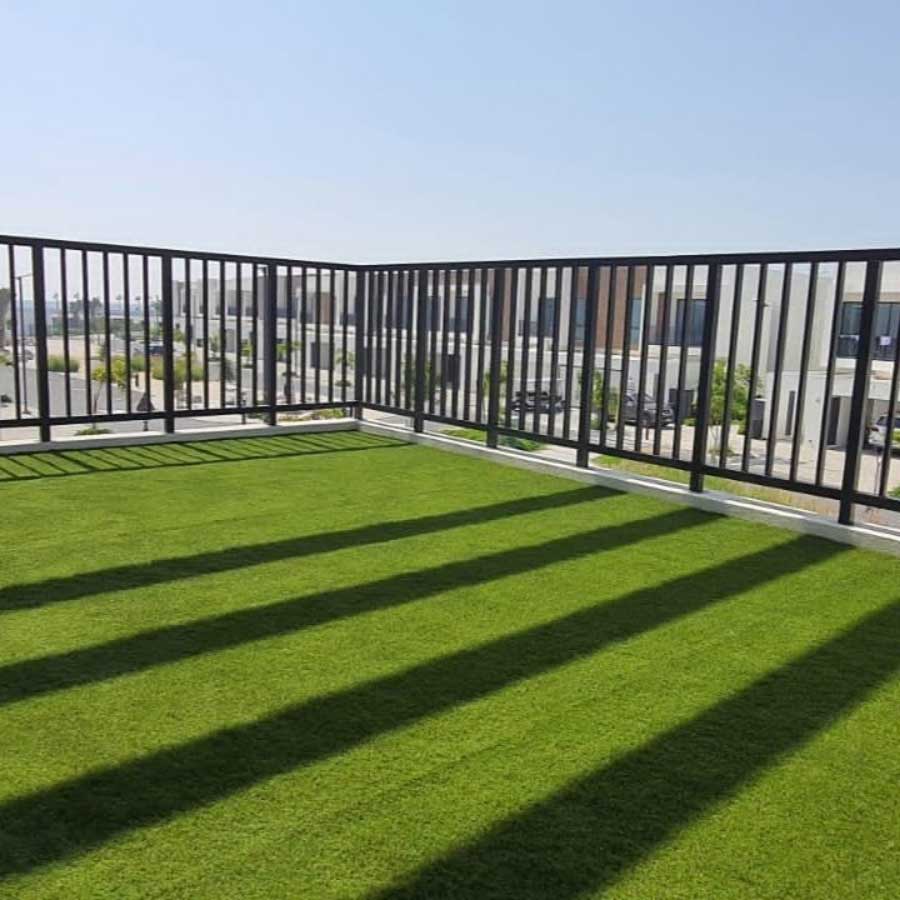Balcony of Villa Enhanced with 2011 Evergreen Artificial Grass by Elixir