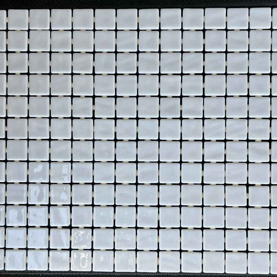 EGM-500 White Glass Mosaic Swimming Pool Tile In Dubai, UAE - Elixir Mosaics
