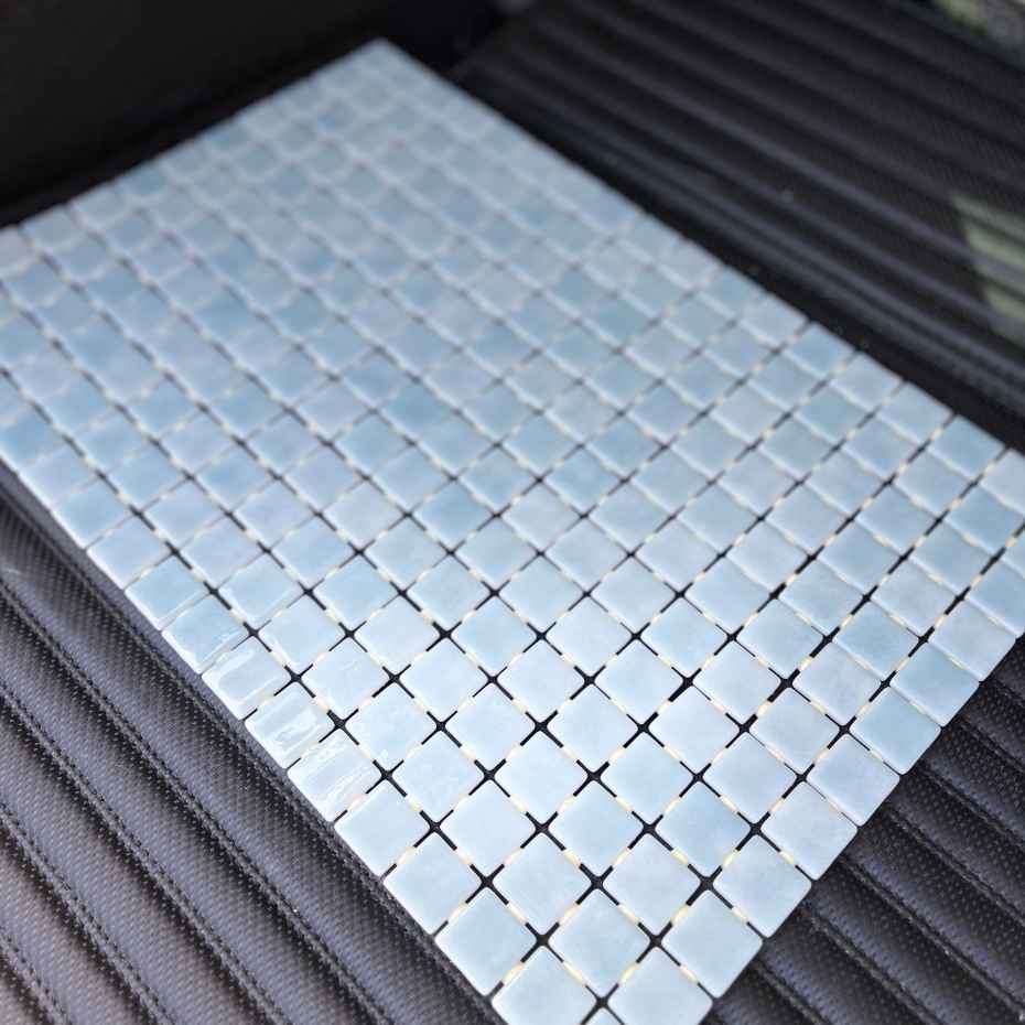 EGM-201 Light Green Glass Mosaic Pool Tile - Elixir Mosaics In UAE (Abu Dhabi, Sharjah, Ajman, Dubai, Umm Al Quwain, Ras Al Khaimah, And Fujairah)