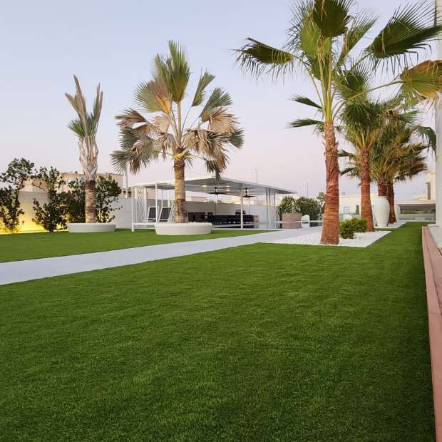 Fake Grass on Outdoor Space - High-Quality Artificial Grass in Dubai