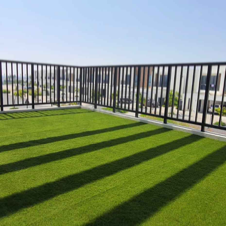 Balcony Of Villa Enhanced With 2011 Evergreen Artificial Grass By Elixir