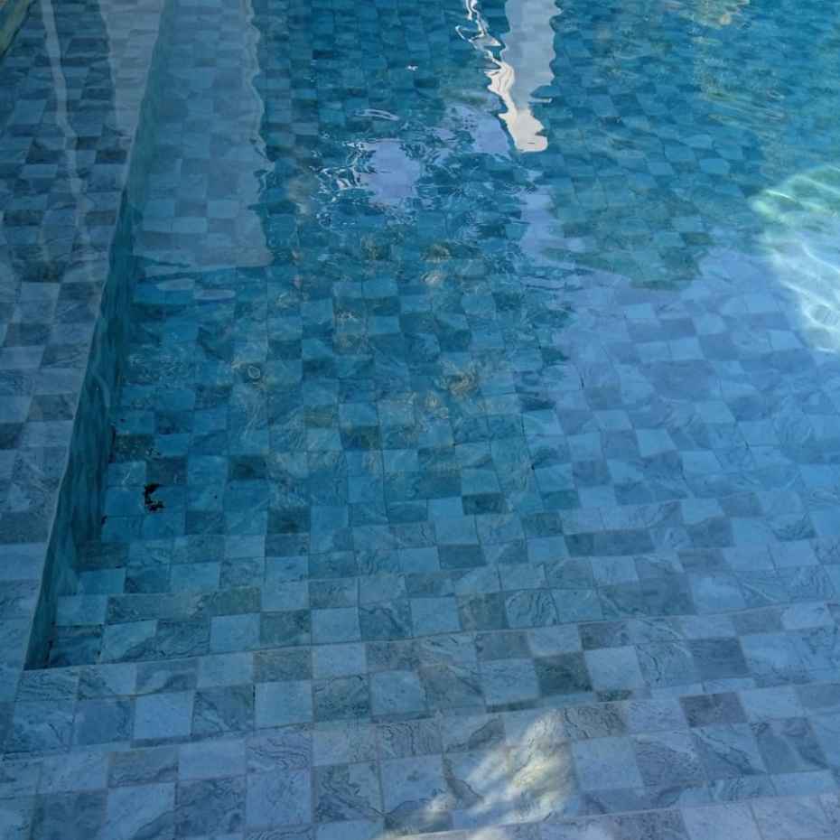 Creating a Beautiful Pool with Alpine Green 100x100 Mosaic Pool Tile by Elixir Mosaic in the UAE
