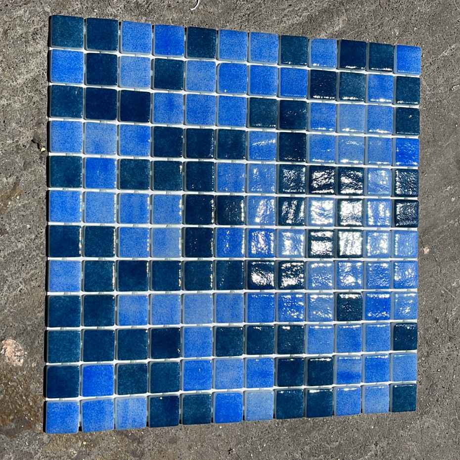 EGM-Mix Blue Glass Mosaic Swimming Pool Tiles in Dubai, UAE