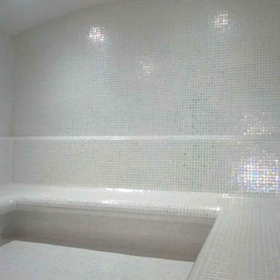 Steam Room Made Of EGM-Pearl 500 Mosaic Tiles