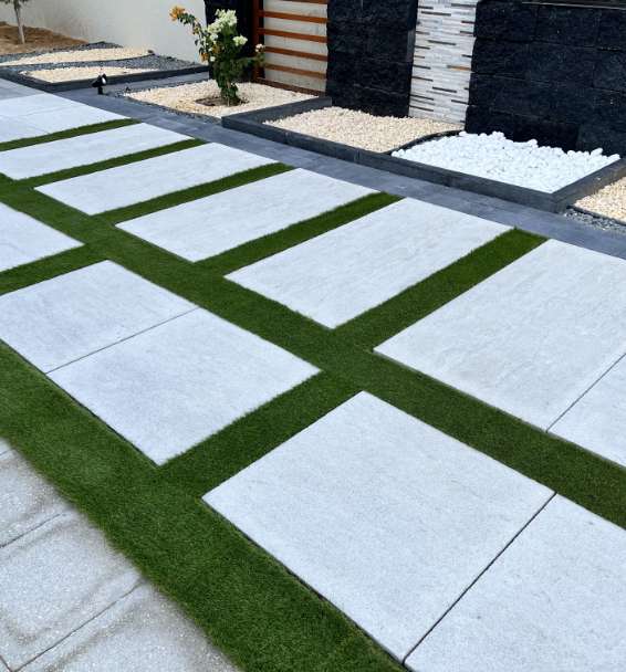 Artificial Grass Installation on the Villa Pavement in Sharjah, UAE