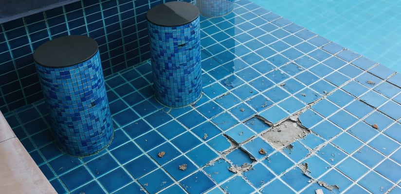 Pool Tiles Falling Off